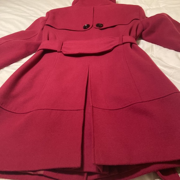 Worthington Fuchsia Peacoat Black Buttons and Tye Waist Size M GORGEOUS! EUC!!! - Picture 10 of 16